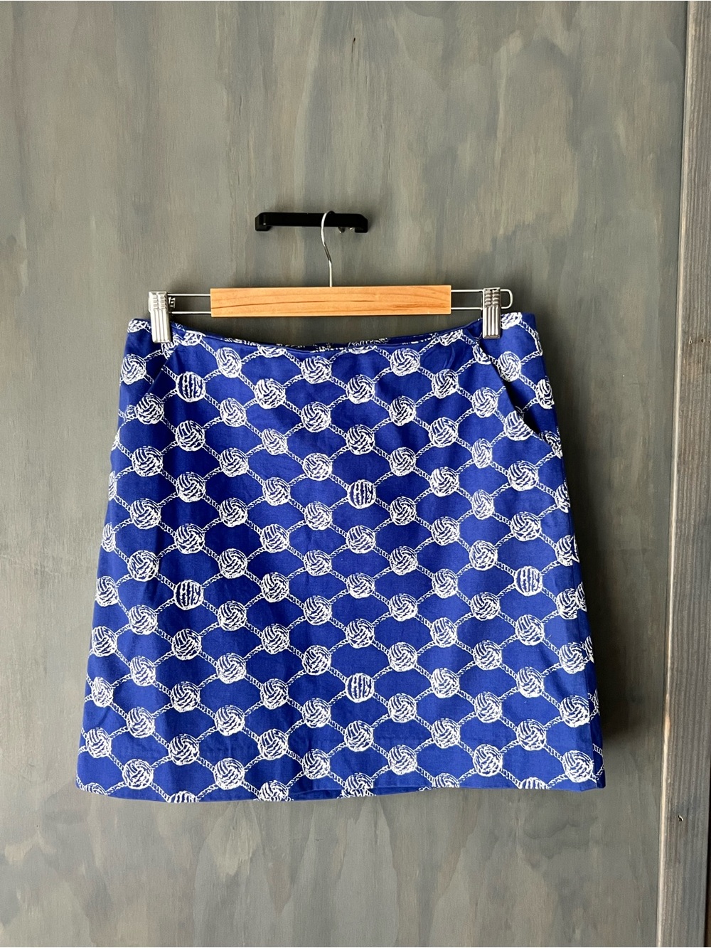 Lilly Pulitzer Blue Nautical Women’s A-Line Skirt with pockets